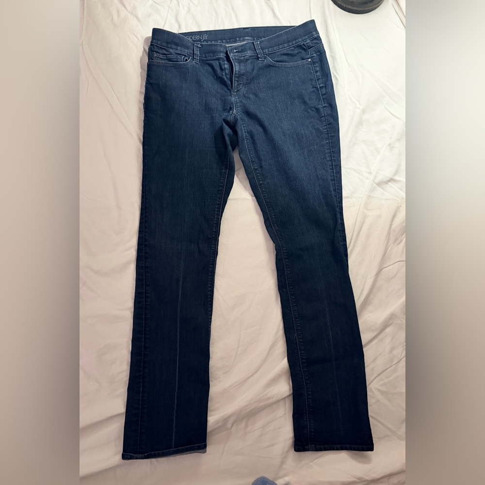 Ann Taylor Navy Straight Leg Jeans